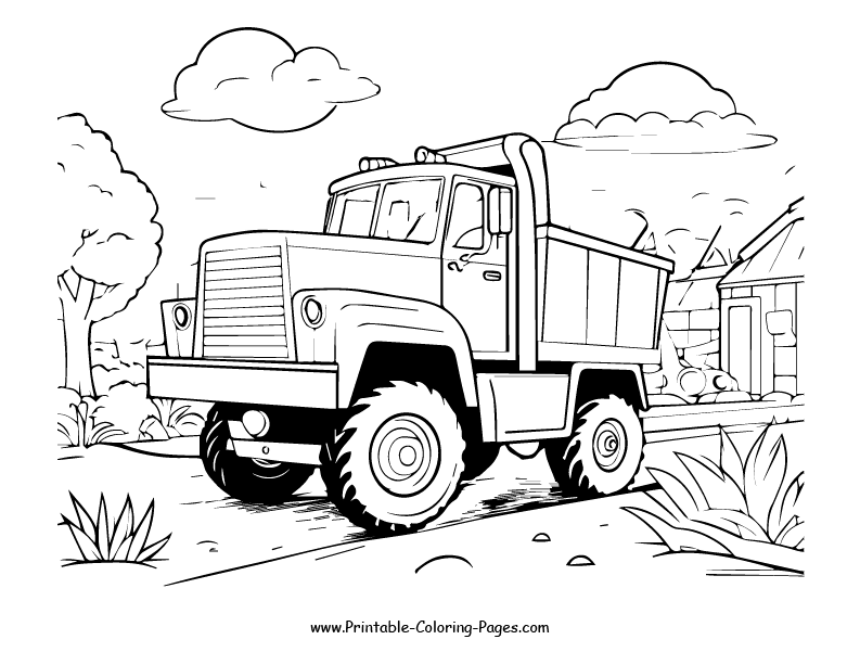Construction vehicle www printable coloring pages.com 15
