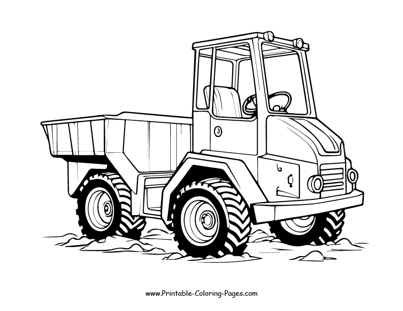 Construction vehicle www printable coloring pages.com 17