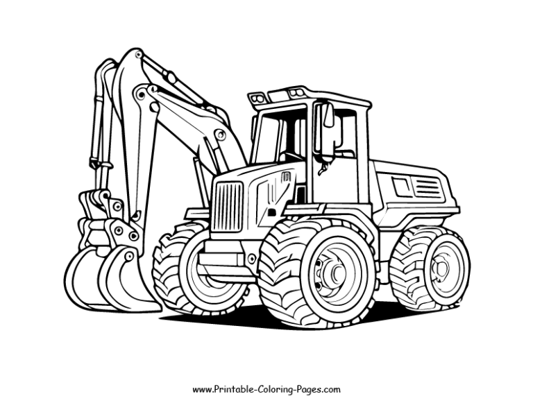 Explore Construction Vehicles: Free Printable Coloring Pages!