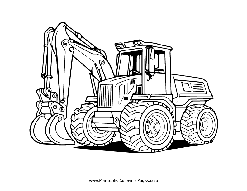 Construction vehicle www printable coloring pages.com 18