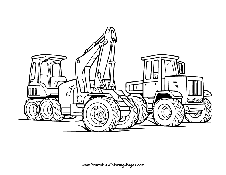 Construction vehicle www printable coloring pages.com 19