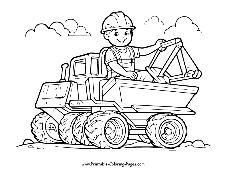 Construction vehicle www printable coloring pages.com 2