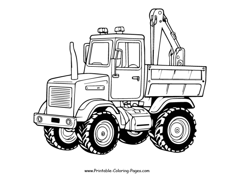 Explore Construction Vehicles: Free Printable Coloring Pages!