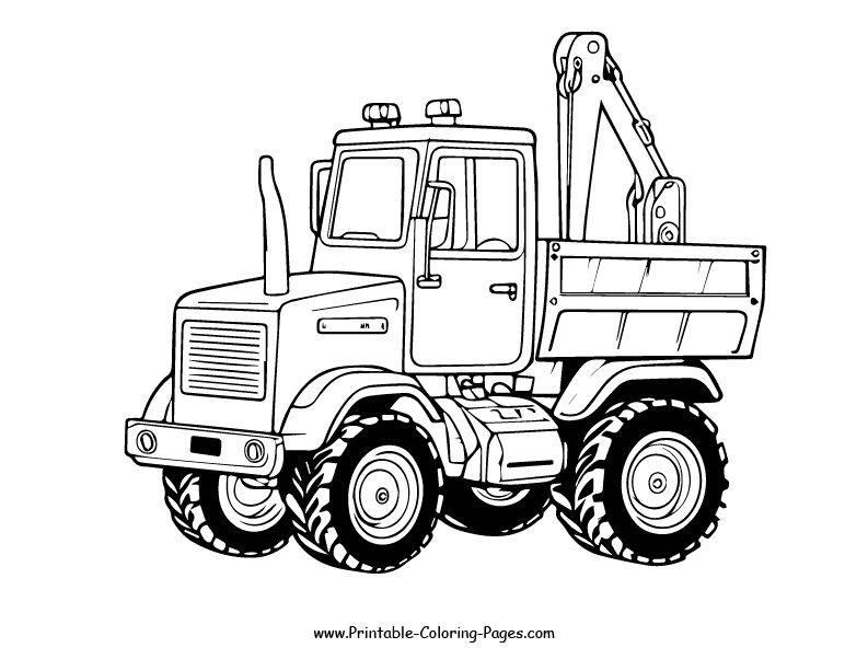 Construction vehicle www printable coloring pages.com 20