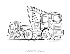 Explore Construction Vehicles: Free Printable Coloring Pages!