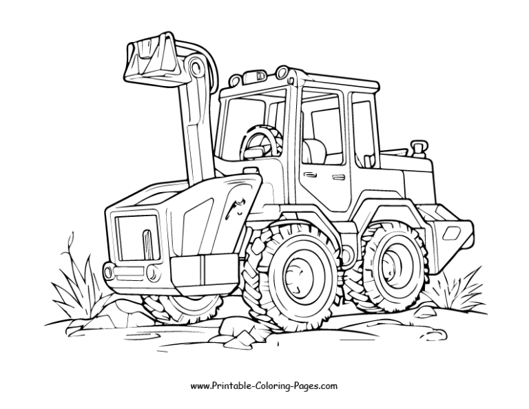 Explore Construction Vehicles: Free Printable Coloring Pages!