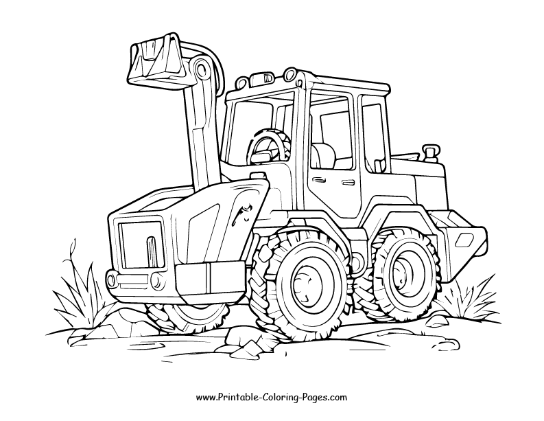 Construction vehicle www printable coloring pages.com 22