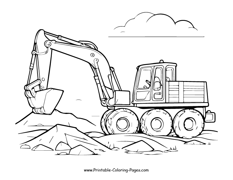 Construction vehicle www printable coloring pages.com 23