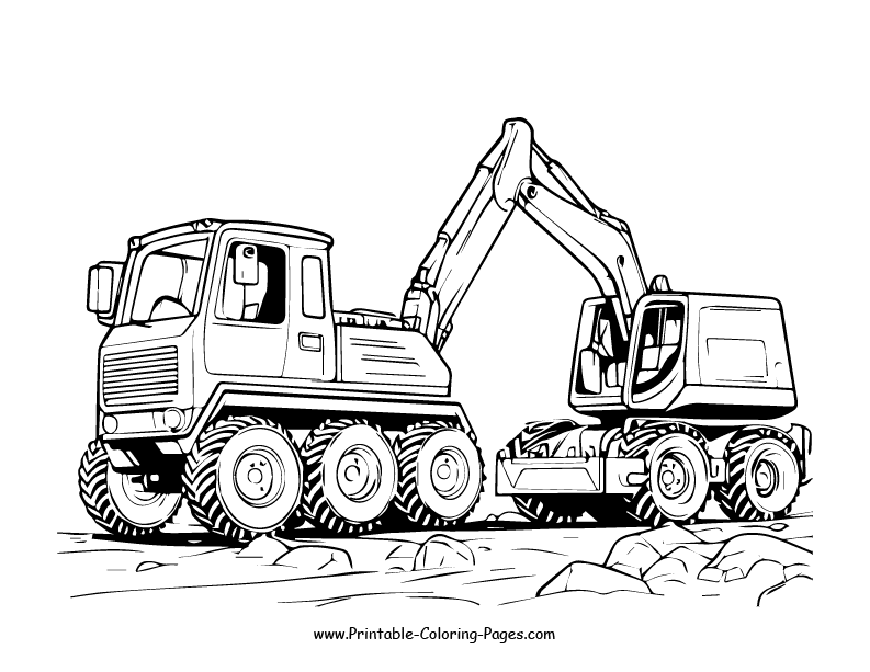 Construction vehicle www printable coloring pages.com 24
