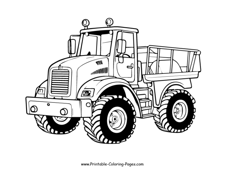 Explore Construction Vehicles: Free Printable Coloring Pages!