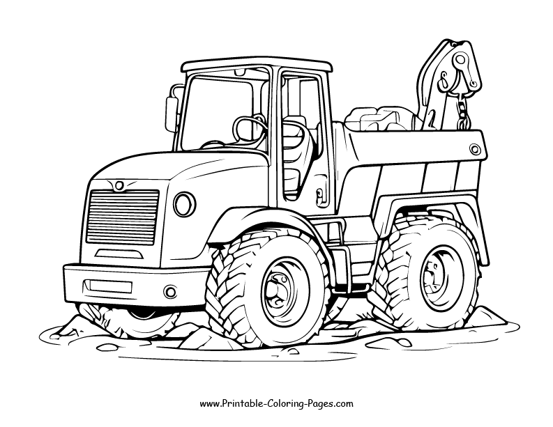 Construction vehicle www printable coloring pages.com 26