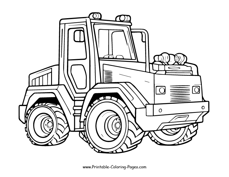 Construction vehicle www printable coloring pages.com 27