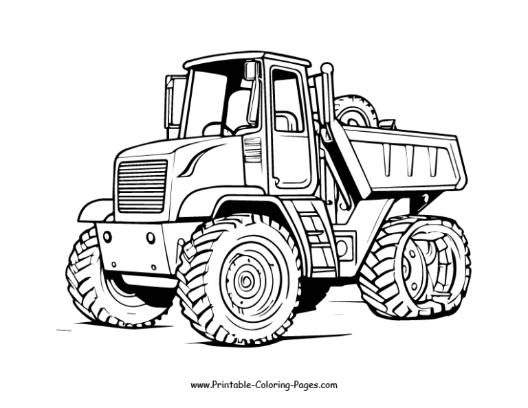 Explore Construction Vehicles: Free Printable Coloring Pages!