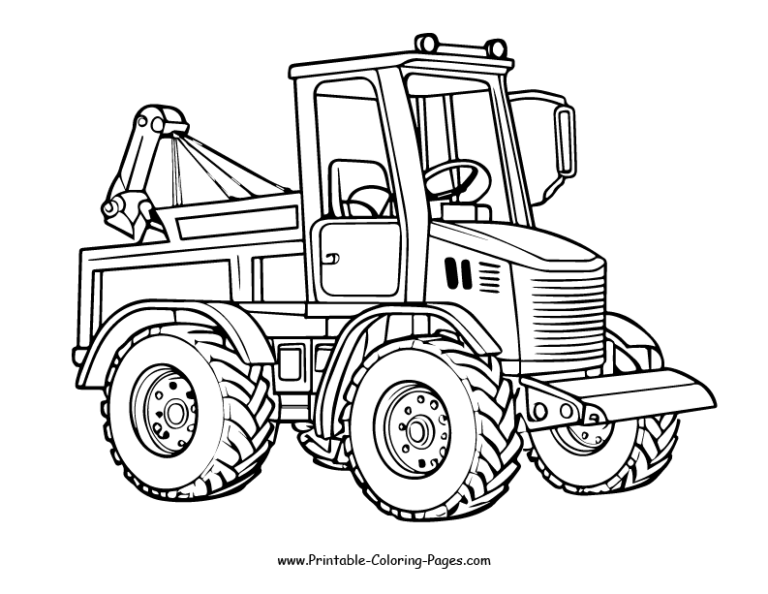 Explore Construction Vehicles: Free Printable Coloring Pages!