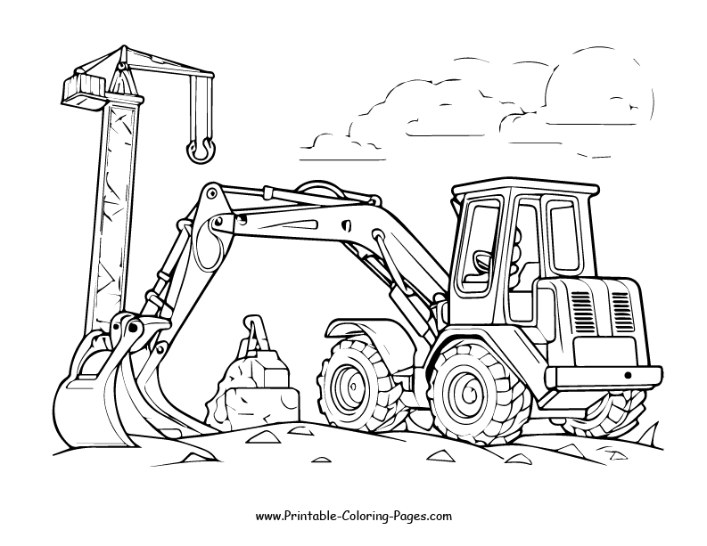Construction vehicle www printable coloring pages.com 3
