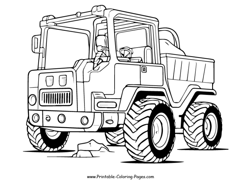 Explore Construction Vehicles: Free Printable Coloring Pages!