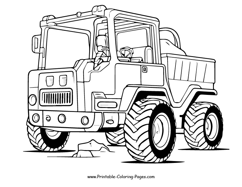 Construction vehicle www printable coloring pages.com 30