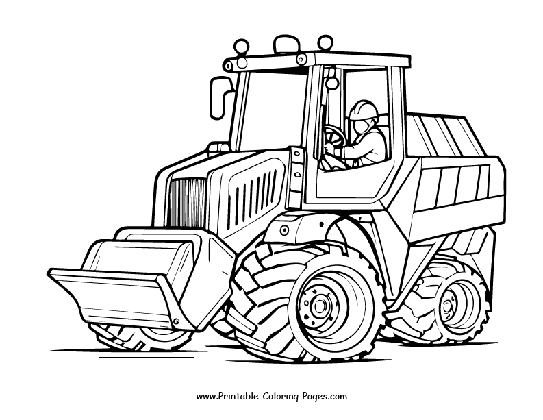 Construction vehicle www printable coloring pages.com 4
