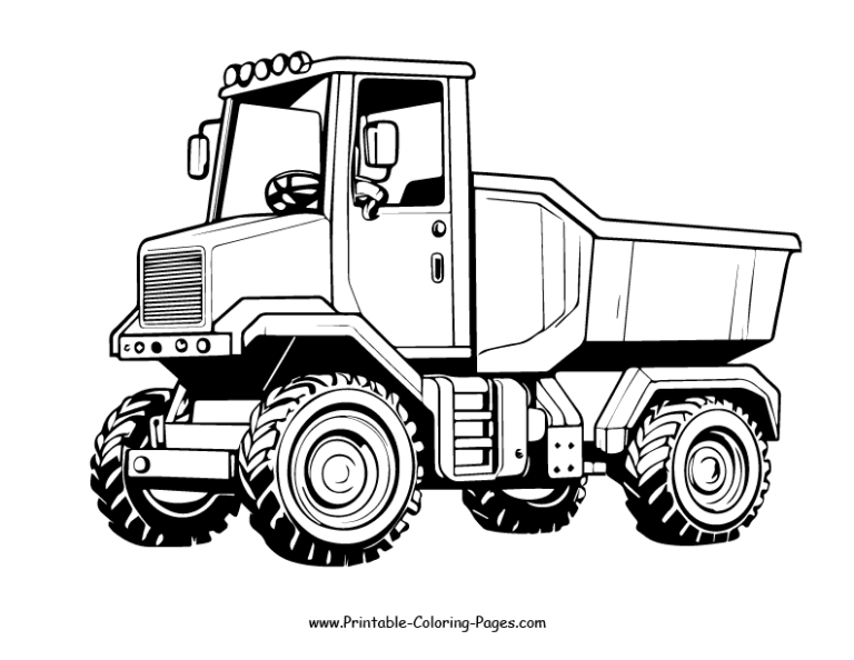 Explore Construction Vehicles: Free Printable Coloring Pages!