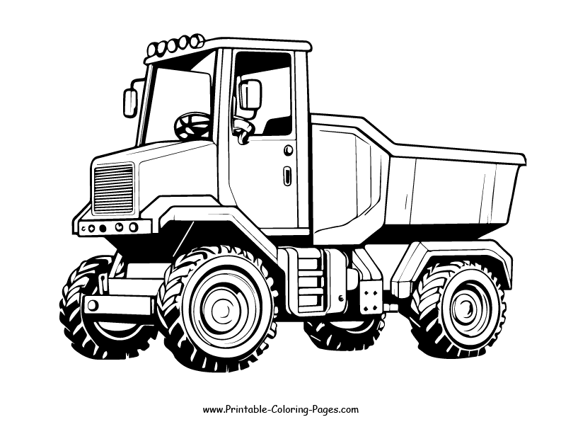 Construction vehicle www printable coloring pages.com 5