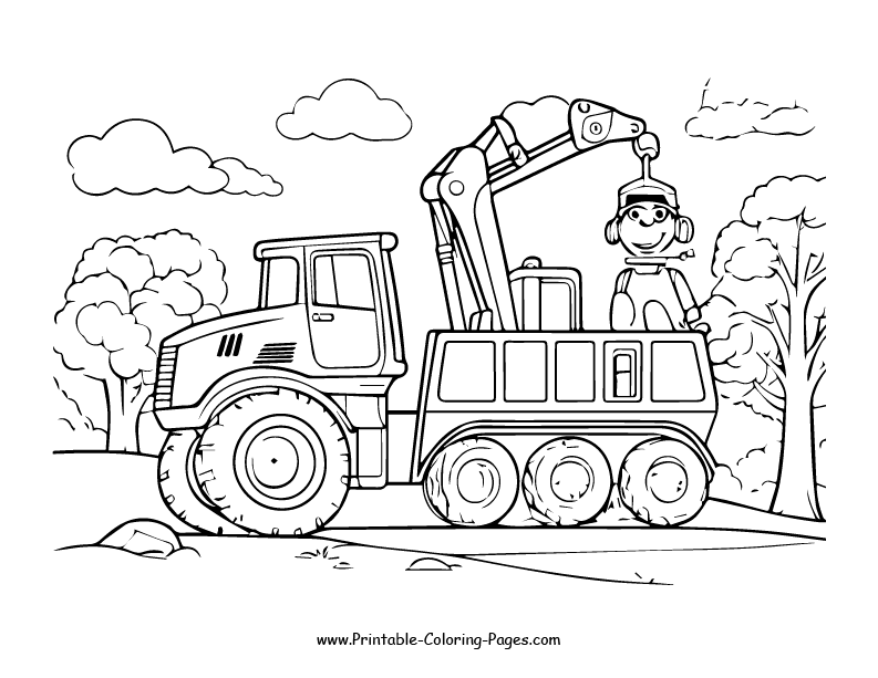 Construction vehicle www printable coloring pages.com 7
