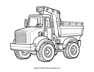 Explore Construction Vehicles: Free Printable Coloring Pages!