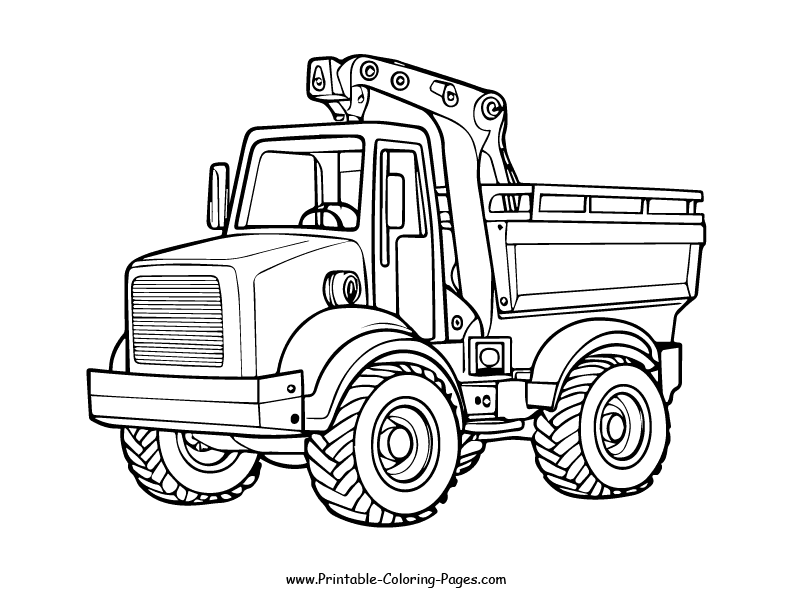 Construction vehicle www printable coloring pages.com 8