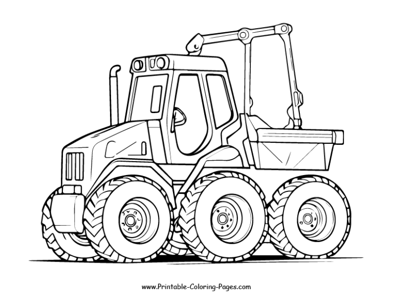 Explore Construction Vehicles: Free Printable Coloring Pages!