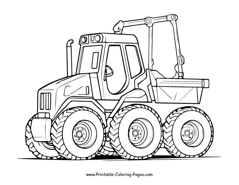 Construction vehicle www printable coloring pages.com 9