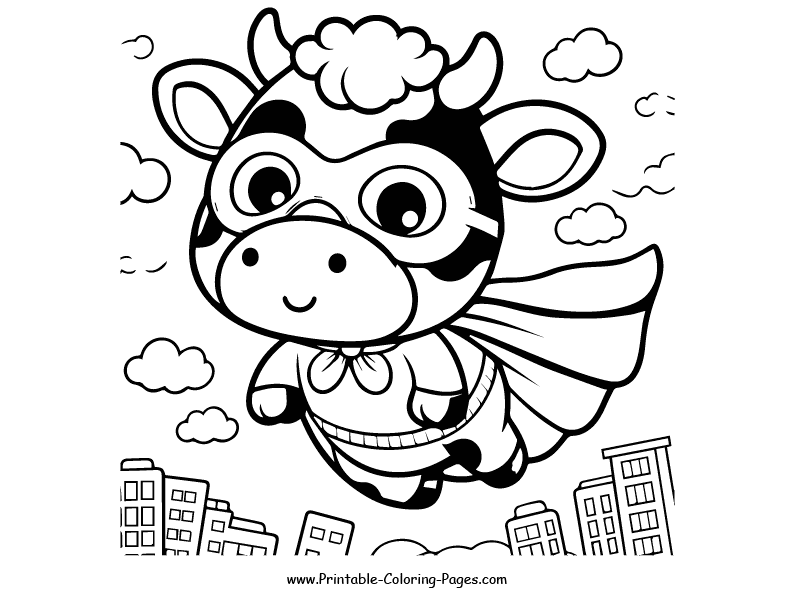 Cow www printable coloring pages.com 1