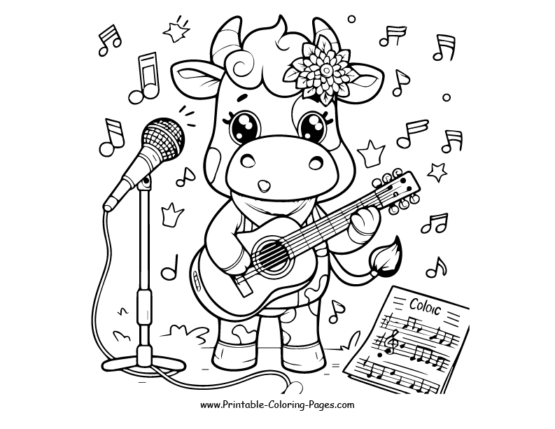 Cow www printable coloring pages.com 14
