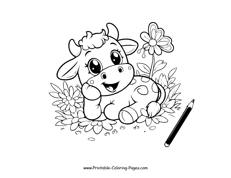 Cow www printable coloring pages.com 17