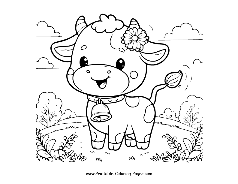 Cow www printable coloring pages.com 20