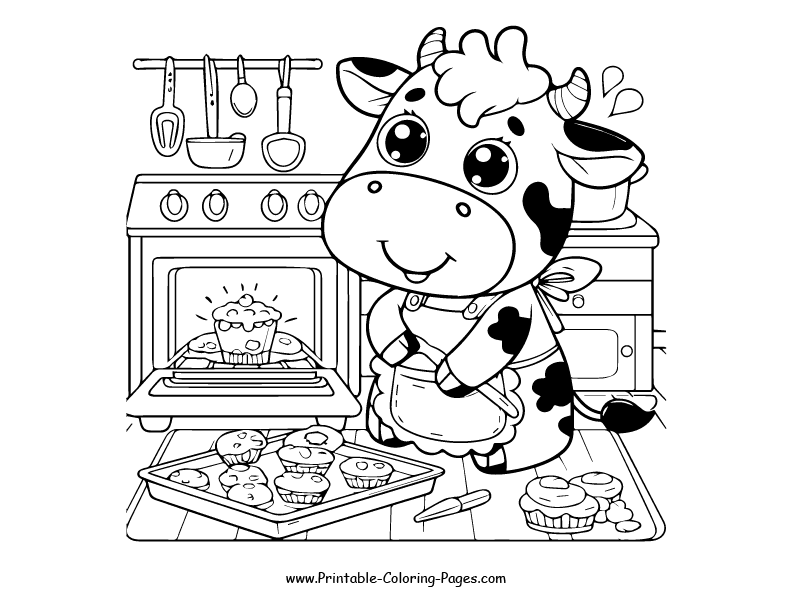 Cow www printable coloring pages.com 22