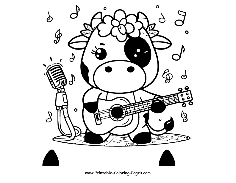 Cow www printable coloring pages.com 23