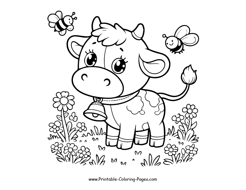 Cow www printable coloring pages.com 24