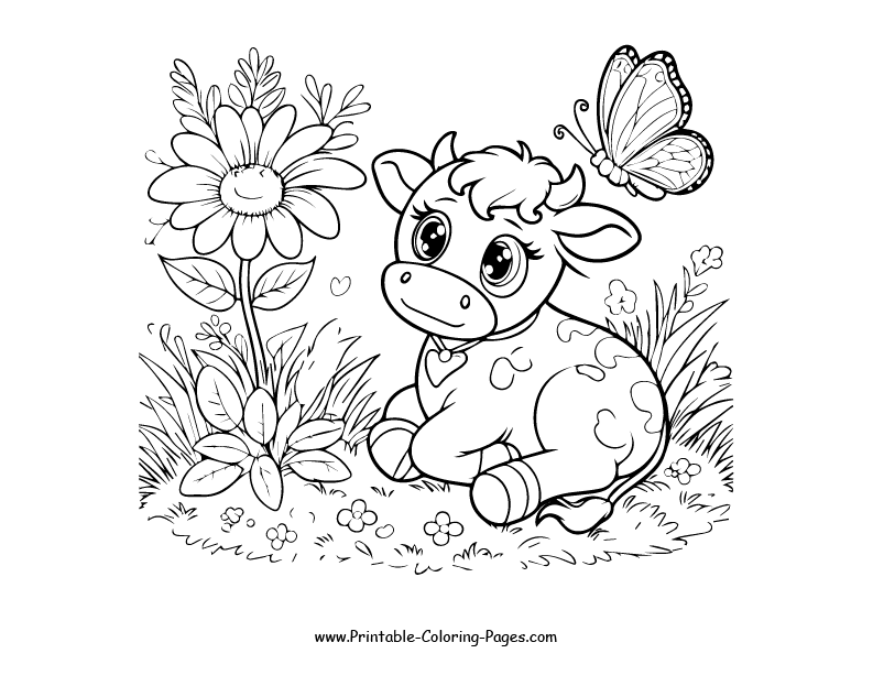 Cow www printable coloring pages.com 25