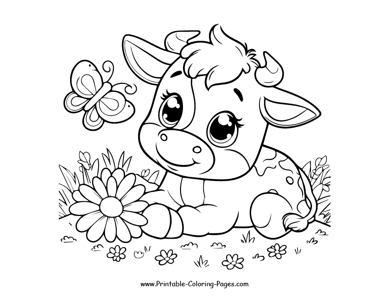 Cow www printable coloring pages.com 27