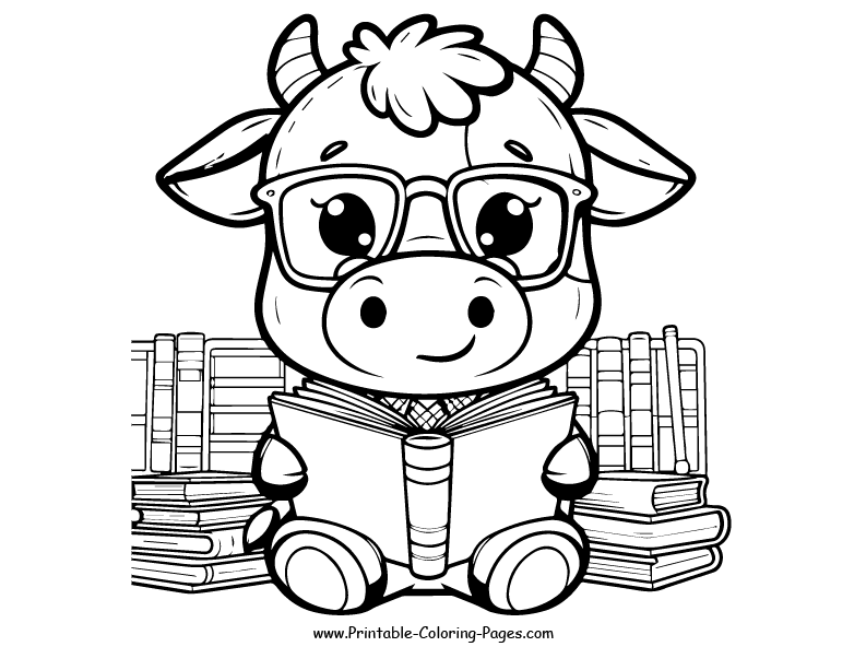 Cow www printable coloring pages.com 3