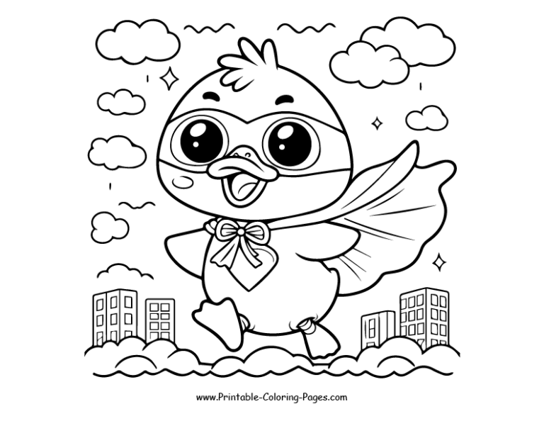 30 Duck Printable Coloring Pages: A Quack-tastic Adventure For Kids And