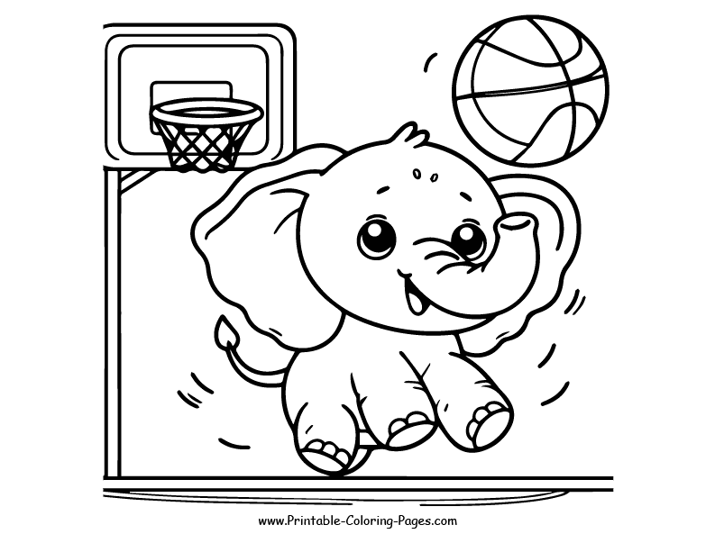 Elephant www printable coloring pages.com 11