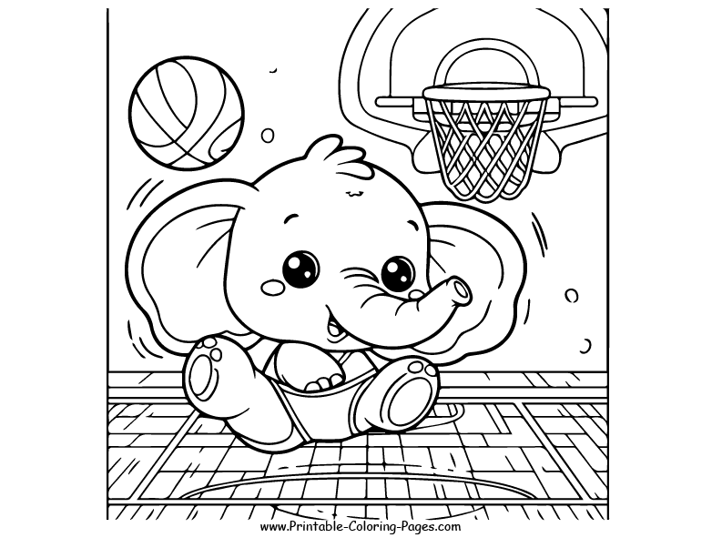 Elephant www printable coloring pages.com 18