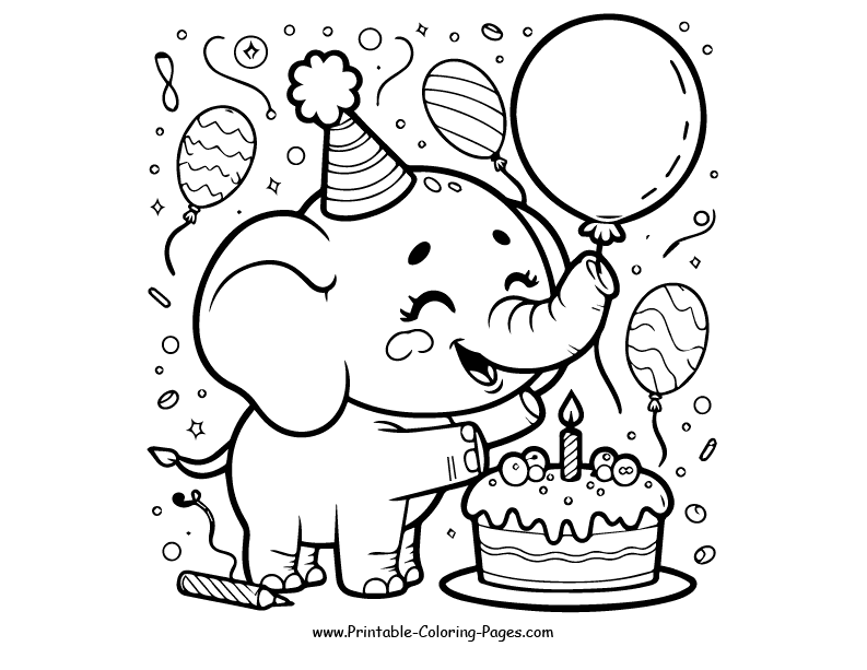 Elephant www printable coloring pages.com 19