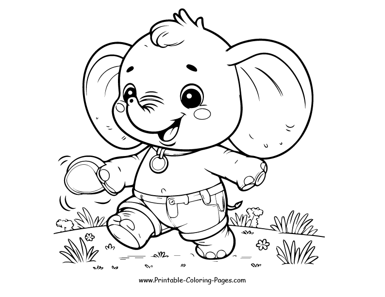 Elephant www printable coloring pages.com 2