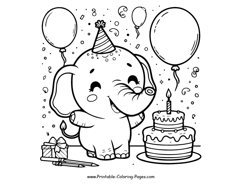 Elephant www printable coloring pages.com 20