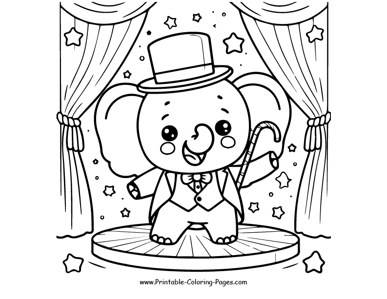 Elephant www printable coloring pages.com 21