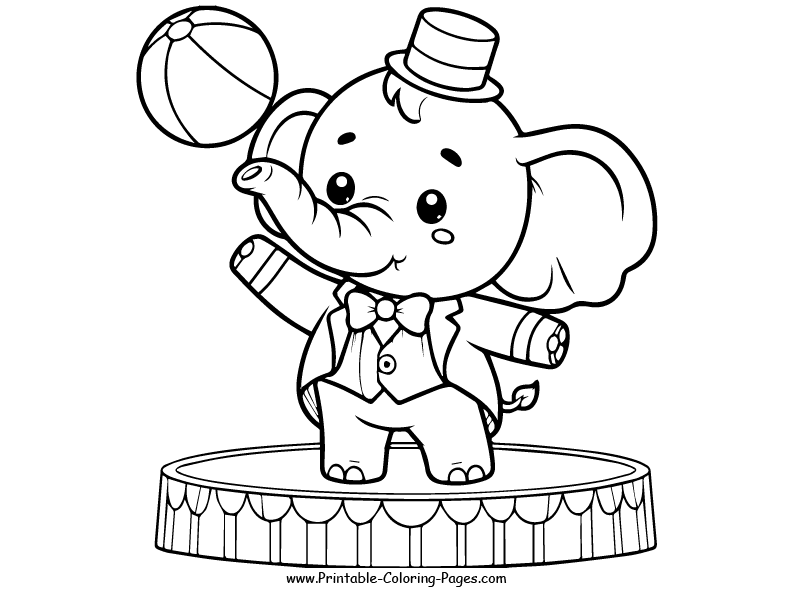 Elephant www printable coloring pages.com 22