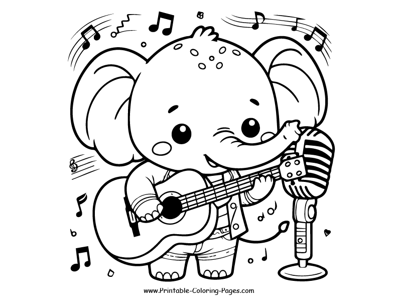 Elephant www printable coloring pages.com 23