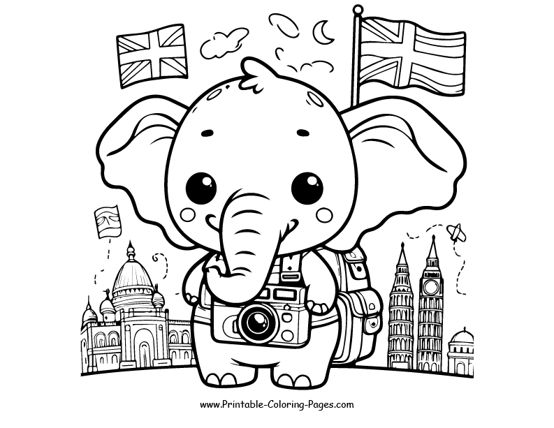 Elephant www printable coloring pages.com 25