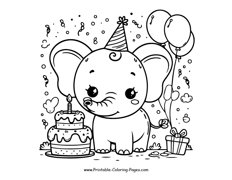 Elephant www printable coloring pages.com 27